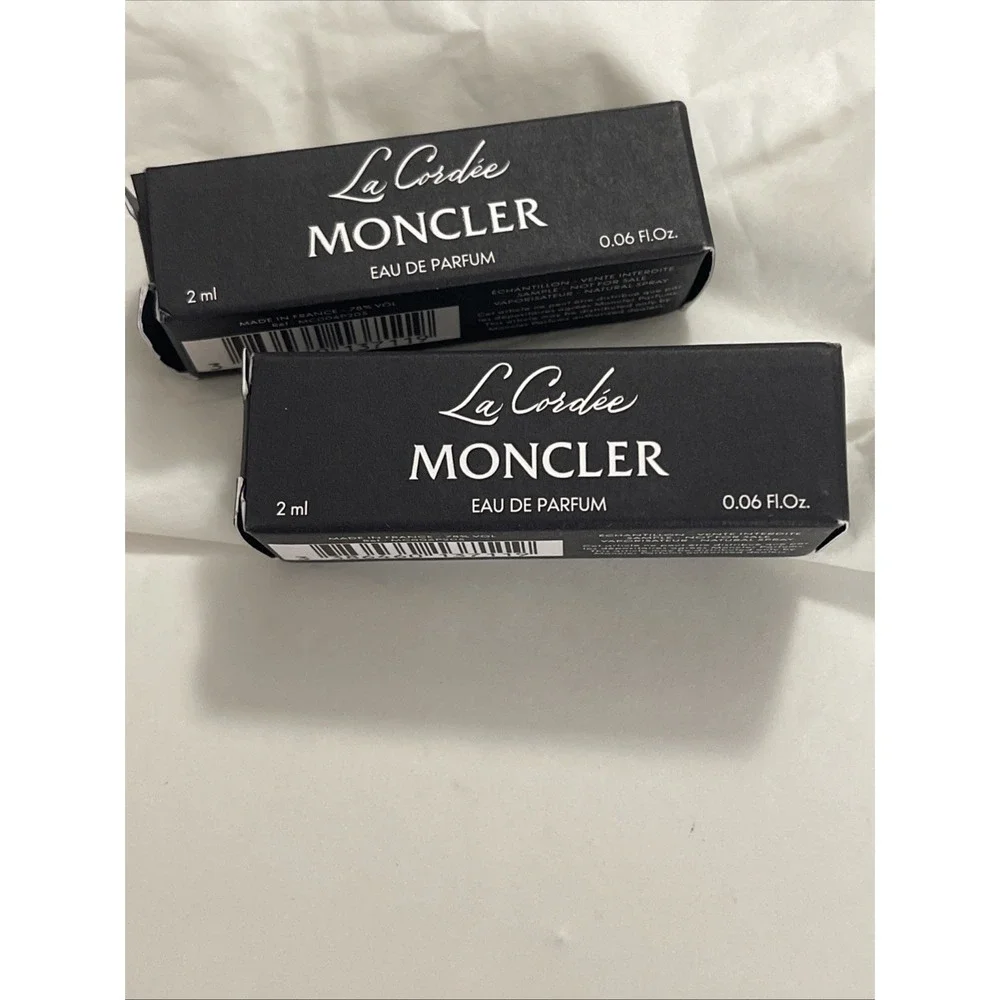 Lot Of 2 MONCLER LA CORDEE Men Eau de Parfum Samples 2ml/0.06fl‎ oz  NEW IN BOX